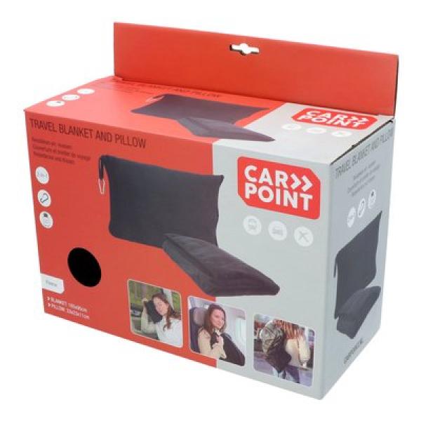 Carpoint 2in1 Reisedecke/Reisekissen, schwarz